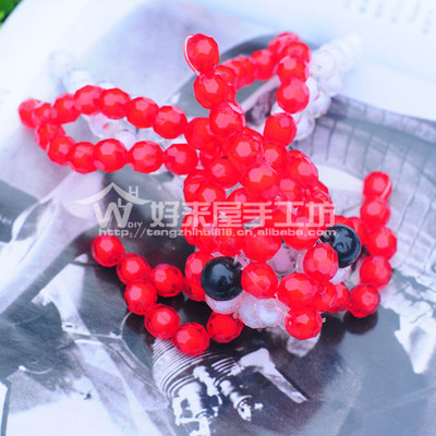 创意手工新宠 K012DIY串珠材料与亚克力珠中珠，打造精致金鱼工艺品