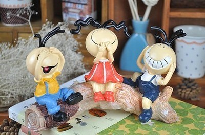 三毛与三不吊脚娃娃 树脂摆件里的童话与家居美学